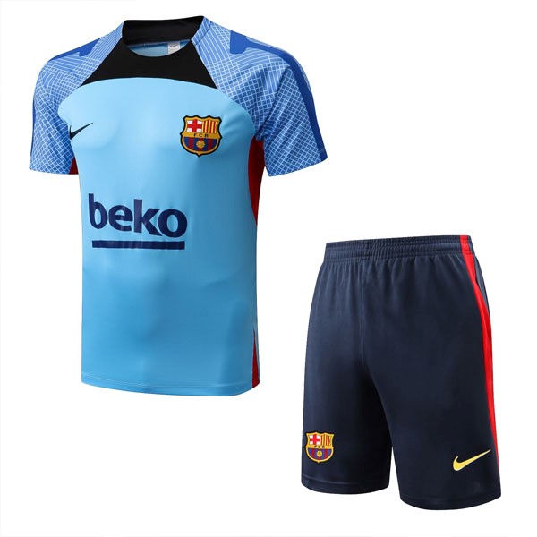 Camiseta Entrenamiento Barcelona Conjunto Completo 2022/2023 Azul